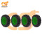 40mm x 12mm Green Robotics Toy Smart Car Wheel | Durable Plastic Tyre with Grip Pack of 4